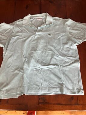 Lacoste Men's Light Mint Green Polo Button-Down Shirt